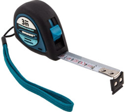 Рулетка Gross Ergonomisch 31101, 3 м х 16 мм, обрезиненный корпус, зацеп с магнитом