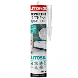 Герметик санитартный Litokol Litosil силиконовый, цвет черный графит, 280 м