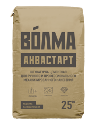 Цементная штукатурка Волма Аквастарт, 25 кг