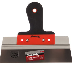 Шпатель фасадный из нержавеющей стали Matrix 85514 с двухкомпонентной ручкой, 250 мм