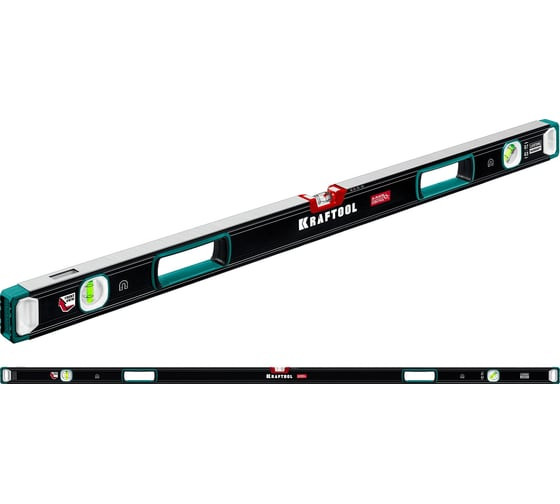 Уровень строительный магнитный Kraftool 34988-200, 2000 мм, 3 глазка, 1 зеркальный, точность 0.3 мм/м