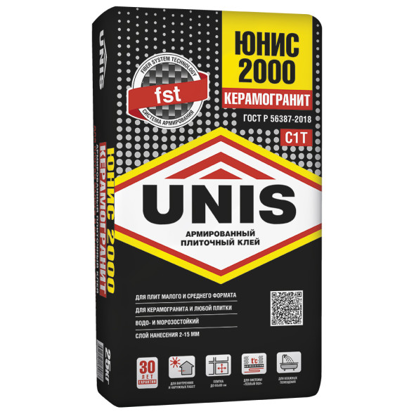 Клей плиточный Unis 2000, 5 кг