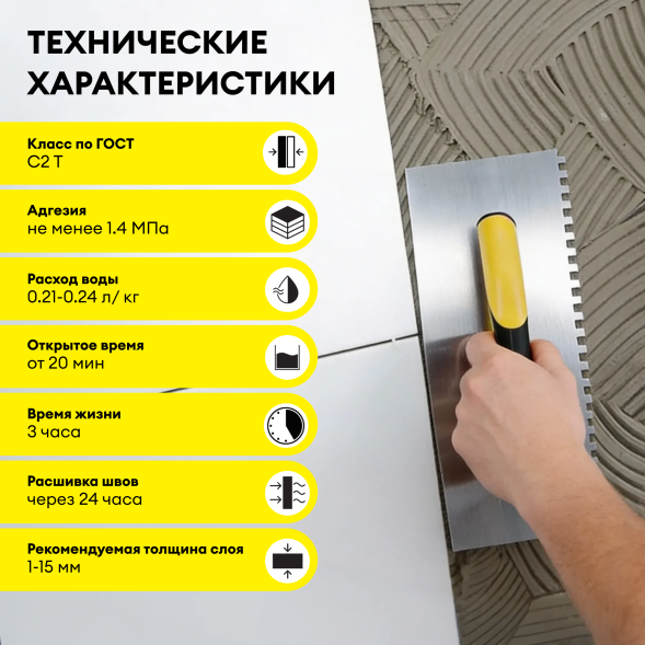 Клей плиточный Vetonit Гранит Фикс, 25 кг