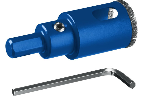 Сверло алмазное по керамике и стеклу Зубр АГК Профессионал 29850-25, 25x35 мм, P60, трехгранный хвостовик