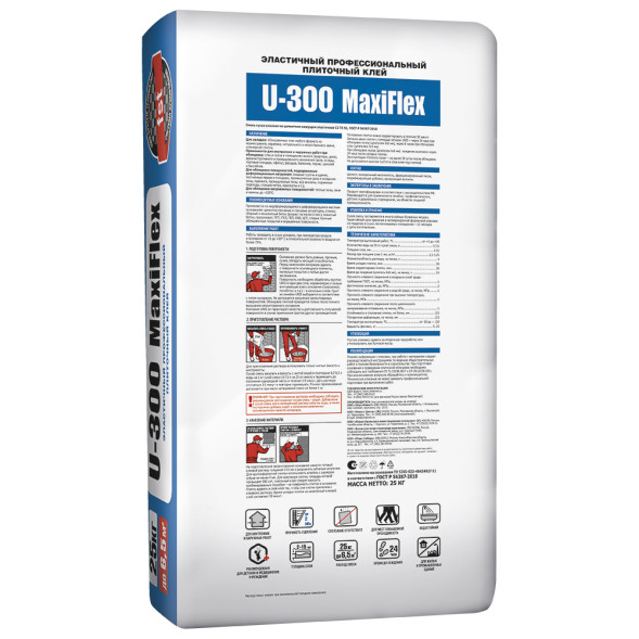 Клей плиточный Unis U-300 MaxiFlex, 25 кг