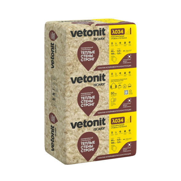 Vetonit (Isover) Теплые Стены Стронг 100х610х1000 мм