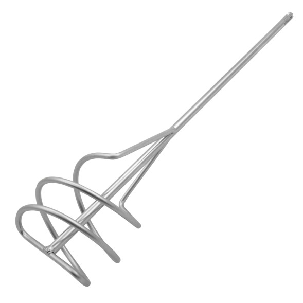 Насадка для миксера Denzel 848277, 100х450 мм, хвотосвик SDS PLUS, для песчано-гравийных смесей, оцинкованая сталь