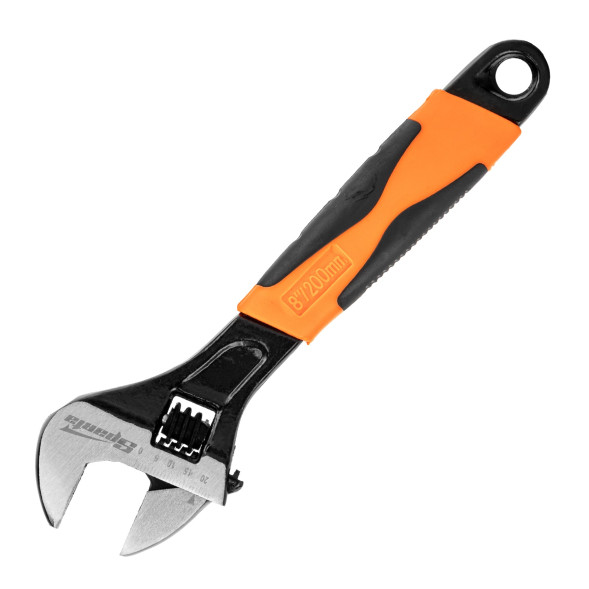 Ключ разводной Sparta 15542, 200 мм (макс. 25 мм), сталь 45, двухкомпонентная рукоятка