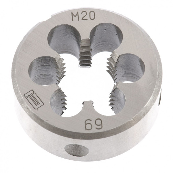 Плашка Сибртех 77058, М20х2,5 мм, правая, 9ХС