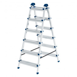 Стремянка Сибртех 97986, 6 ступеней, стальная, двусторонняя