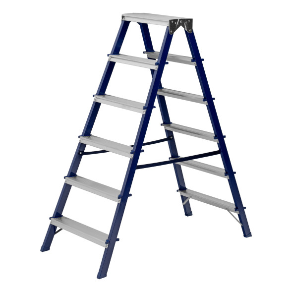 Стремянка, 6 ступеней, стальная, двусторонняя, &amp;quot;СИБРТЕХ&amp;quot; /97936