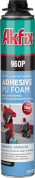Клей-пена монтажная 960P Akfix профессиональная, всесезонная, 800 мл