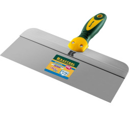 Шпатель фасадный из нержавеющей стали Kraftool Extrem 10036-300 с двухкомпонентной ручкой, 300 мм