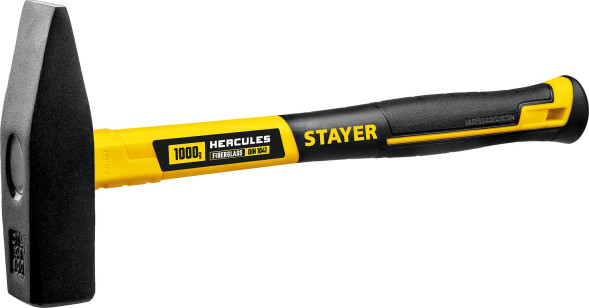 Молоток слесарный Stayer Hercules Professional 20050-10_z02, 1000 гр, квадратный боек, фибергласовая обрезиненная рукоятка