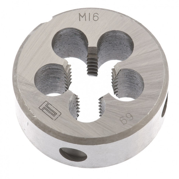 Плашка Сибртех 77044, М16х2,0 мм, правая, 9ХС