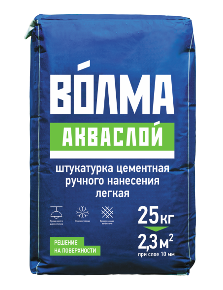 Цементная штукатурка Волма Акваслой, 25 кг