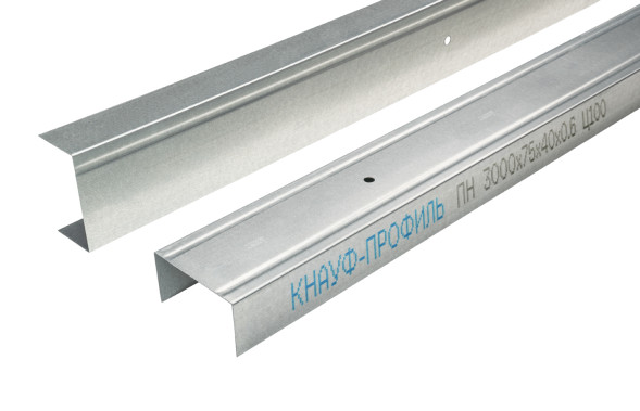 Профиль направляющий (ПН), 75мм х 40мм,  L-3м, Кнауф