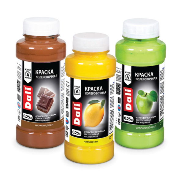 Колер краска Dali, зеленое яблоко, 0,1 кг