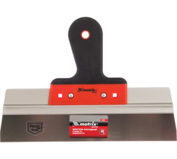 Шпатель фасадный из нержавеющей стали Matrix 85516 c двухкомпонентной ручкой, 300 мм