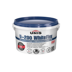 Клей высокопластичный Unis U-200 белый, армированный, 5 кг