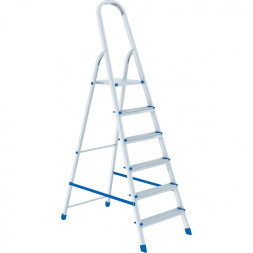 Стремянка Сибртех 97716, 6 ступеней, алюминиевая