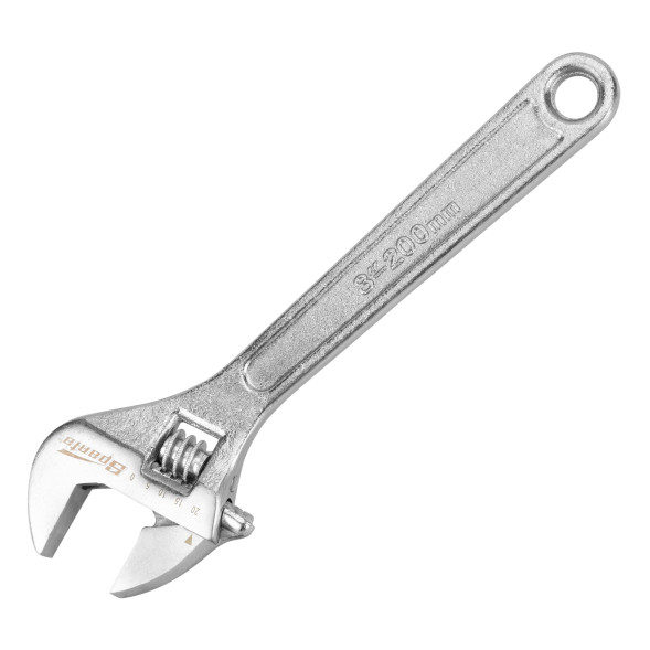 Ключ разводной Sparta 155255, 200 мм (макс. 25 мм), сталь 45, хромированный