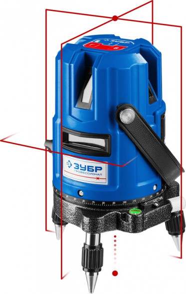 Нивелир лазерный Зубр Крест-55 34904, дальность 20/70 м, 4 вертикальных, 3 горизонтальных линии