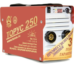Сварочный аппарат инверторный Торус 250 артикул 95566029 НАКС + комплект проводов №2 250А