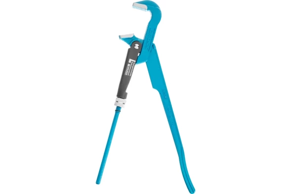 Ключ трубный рычажный, КТР №2, 1,5"-38мм, цельнокованый, CrV, прямые губки, тип "L", "GROSS" /15603