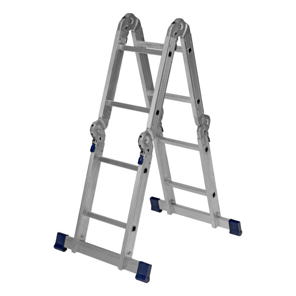 Лестница шарнирная Сибртех 97879, 4х2, алюминиевая