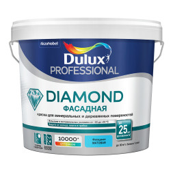 Краска фасадная матовая Dulux Professional Diamond для минеральных и деревянных поверхностей, база BC, RAL3020, 4,5 л