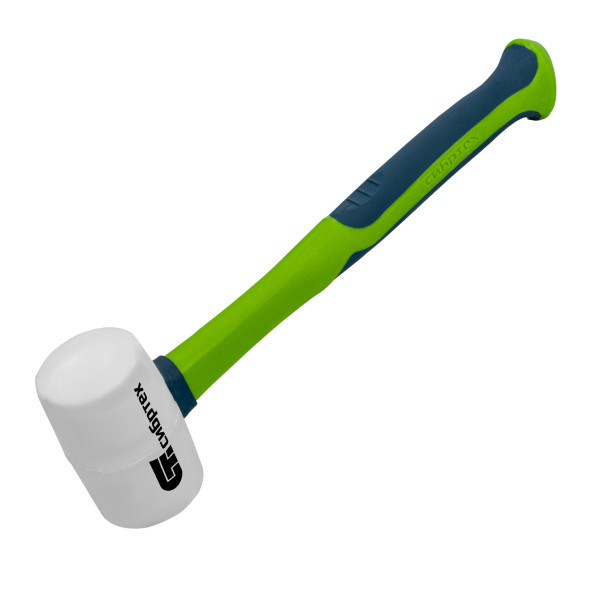 Киянка Сибртех 11166, 225 гр, белая резина, фибергласовая рукоятка