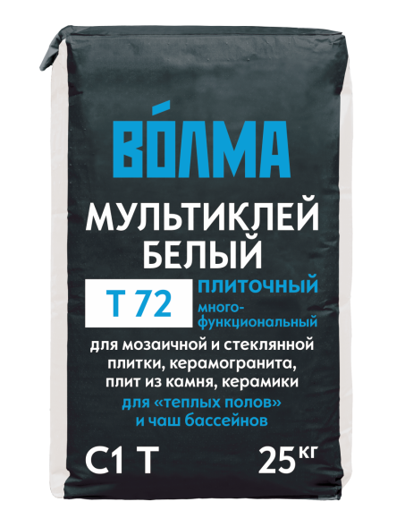 Смесь сухая цементная клеевая Волма Мультиклей Белый, 25 кг