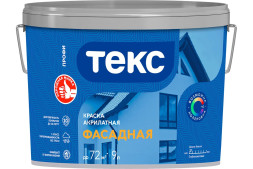 Краска фасадная глубокоматовая Текс Профи Фасадная, база А, RAL 7013, 9 л