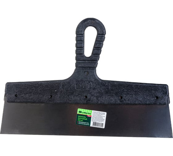 Шпатель фасадный из нержавеющей стали Сибртех 85442 с пластмассовой ручкой, 300 мм