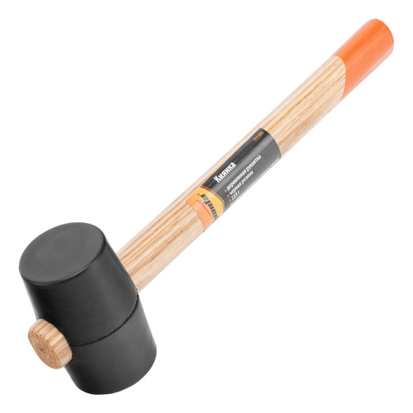 Киянка Sparta 111305, 225 гр, черная резина, обратная деревянная рукоятка