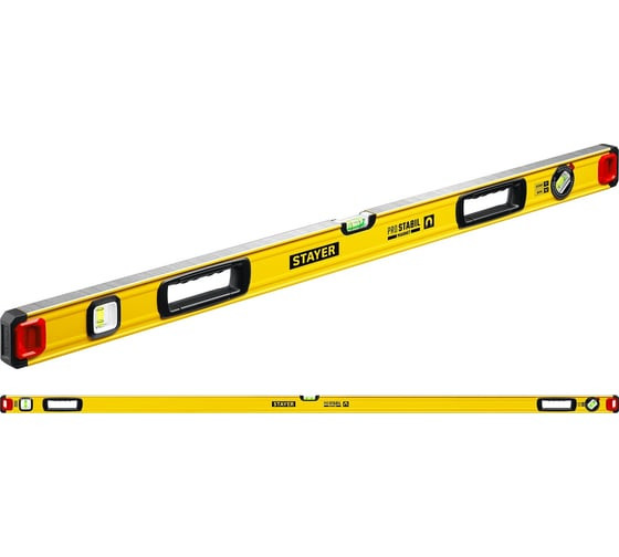 Уровень строительный Stayer 3480-200, 2000 мм, 3 глазка, 2 ручки, фрезерованное основание