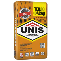 Клей монтажный Unis Теплофасад Зимний для теплоизоляции, 25 кг