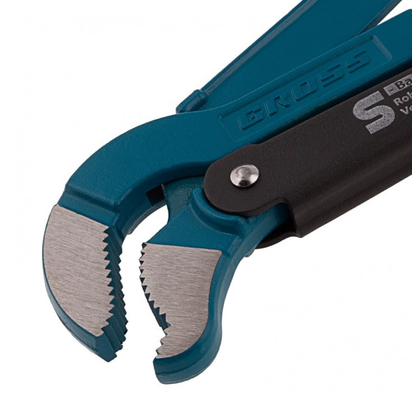 Ключ трубный рычажный, КТР №3, 2"-50мм, цельнокованый, CrV, изогнутые губки, тип "S" "GROSS" /15615*