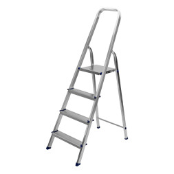Стремянка Сибртех 97714, 4 ступеней, алюминиевая