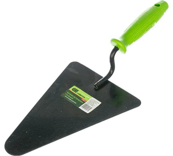 Кельма бетонщика стальная Сибртех 86213 треугольник с пластиковой ручкой, 200 мм