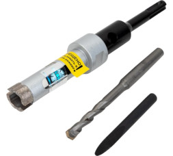 Коронка алмазная по бетону в сборе Hilberg Laser HM220, 20 х 60 мм, безударная, М16/ SDS PLUS