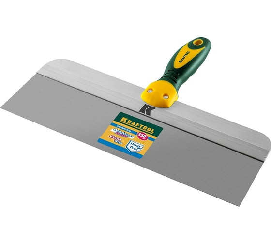 Шпатель фасадный из нержавеющей стали Kraftool 10036-350 с двухкомпонентной ручкой, 350 мм
