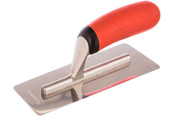 Гладилка прямая из нержавеющей стали Matrix 86811 для венецианской штукартурки с двухкомпонентной ручкой, 80 х 200 мм