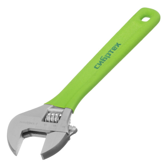 Ключ разводной Сибртех 15527, 250мм (макс. 30 мм), обливная рукоятка, никелированный