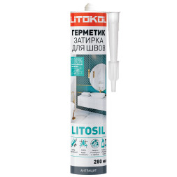 Герметик силиконовый Litokol Litosil санитарный, цвет антрацит, 280 мл