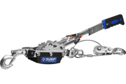 Лебедка ручная рычажная Зубр 43105-4, г/п 4,0 тн, длина троса 3,0 м