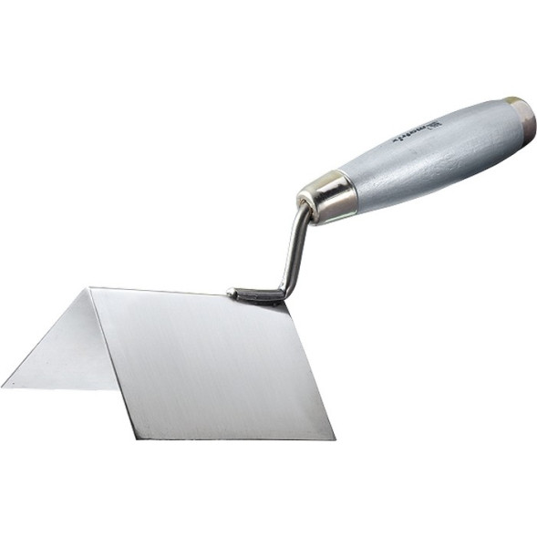Кельма для внешних углов из нержавеющей стали Matrix 86312 с деревянной ручкой, 80х60х60 мм