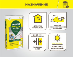 Гипсовая усиленная штукатурка Vetonit Profi Gyps, 25 кг