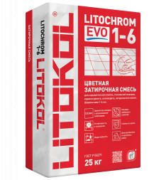 Затирка Litokol Litochrom 1-6 EVO, цвет LE 210 карамель, цементная, 25 кг